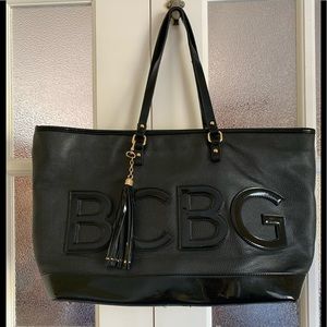 BCBG large logo black bag